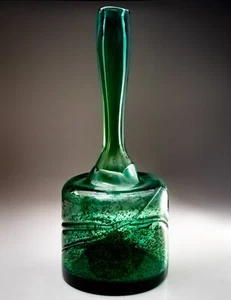 Jarrón bohemio de vidrio soplado Karola del diseñador C Caczew 31,5 cm de alto Polonia - Imagen 1 de 18