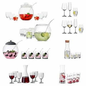 Boemia Cristal LIBERA set bowle bicchieri tazza bicchiere vino bicchiere spumante caraffa set - Foto 1 di 22