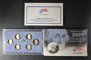 2009 S U.S. Mint Clad Quarter Proof Set + box & COA / original packaging - Picture 1 of 2