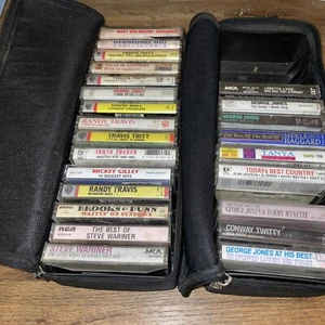 Vintage Country Cassette Tapes Multiple Artists 24 Cassettes With Cases - Picture 1 of 1