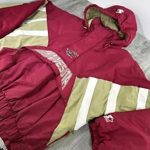 Vintage Minnesota Golden Gophers Pullover Starter Puffer Winter Jacket XL Nice! - Picture 1 of 15