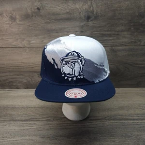 Georgetown Hoyas Mitchell And Ness Pinsel Splash Snapback Mütze weiß blau - Bild 1 von 11