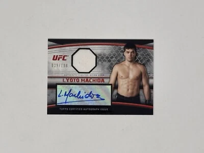 Gear Relic Auto 2010 Topps UFC Knockout MMA Autograph /188 Lyoto Machida - Image 1 of 2