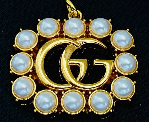 Ciondolo Gucci vintage logo GG 2 pollici cerniera pull