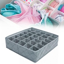 30 Cells Bamboo Charcoal Underwear Sock Drawer Closet Organizer Storage Box Best
