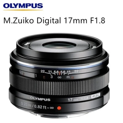 OLYMPUS M.ZUIKO DIGITAL 17mm F/1.8 Lens Black - Image 1 of 4