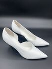 Sigerson Morrison Garson Blanco White Leather Heels Size 10 - Womens
