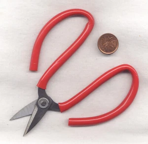 Utility Scissors Sturdy Metal With Red Rubber Grip 1 Pair - Picture 1 of 1