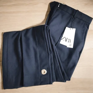 Zara women's high-waisted trousers wide leg high-waisted pants business casual L - Picture 1 of 9