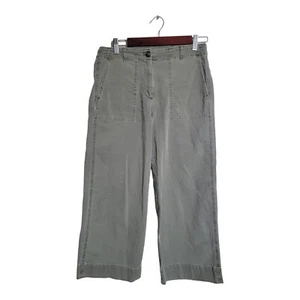 J Jill Womens Size 6 Green Crop Chino Stretch Safari Party Career Casual - Picture 1 of 9