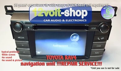 !!!SERVIZIO DI RIPARAZIONE!!! TOYOTA RAV4 Touch Navigation 86140-42040,-42250... - Immagine 1 di 2