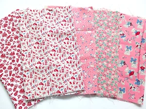5 Small Cuts Modern Feed Sack Flour Sack Repro Cotton Fabric Fairy Tales Flowers - Picture 1 of 15