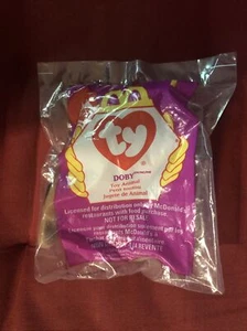 NEU Teenie Beanie Baby DOBY DOBERMAN #1 McDonalds Fehler 1993 1998 Oakbrook - Bild 1 von 4