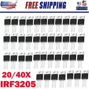 20/40PACK IRF3205 IR MOSFET N-CHANNEL 55V/110A TO-220 Power Transistor IRF USA - Picture 1 of 13
