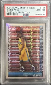 Chris Paul Bowman 2005 refractor cromado novato 73/300 #111 PSA 10 - Imagen 1 de 2