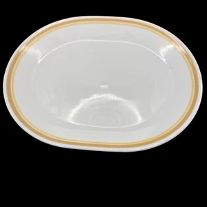 Plato para servir Corelle By Corning almendra ovalado blanco tostado amarillo borde 12" X 9,5" - Imagen 1 de 4
