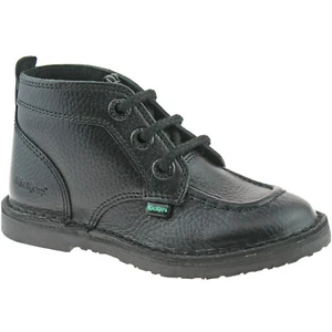 Black Kickers Boots School Shoes Kids Children Lace Up Adlar 1-13411 - Picture 1 of 4