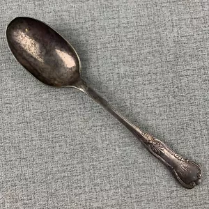 "Cuchara para servir mesa antigua Elkington Plate Kings con patrón plateado - 7" - Imagen 1 de 6