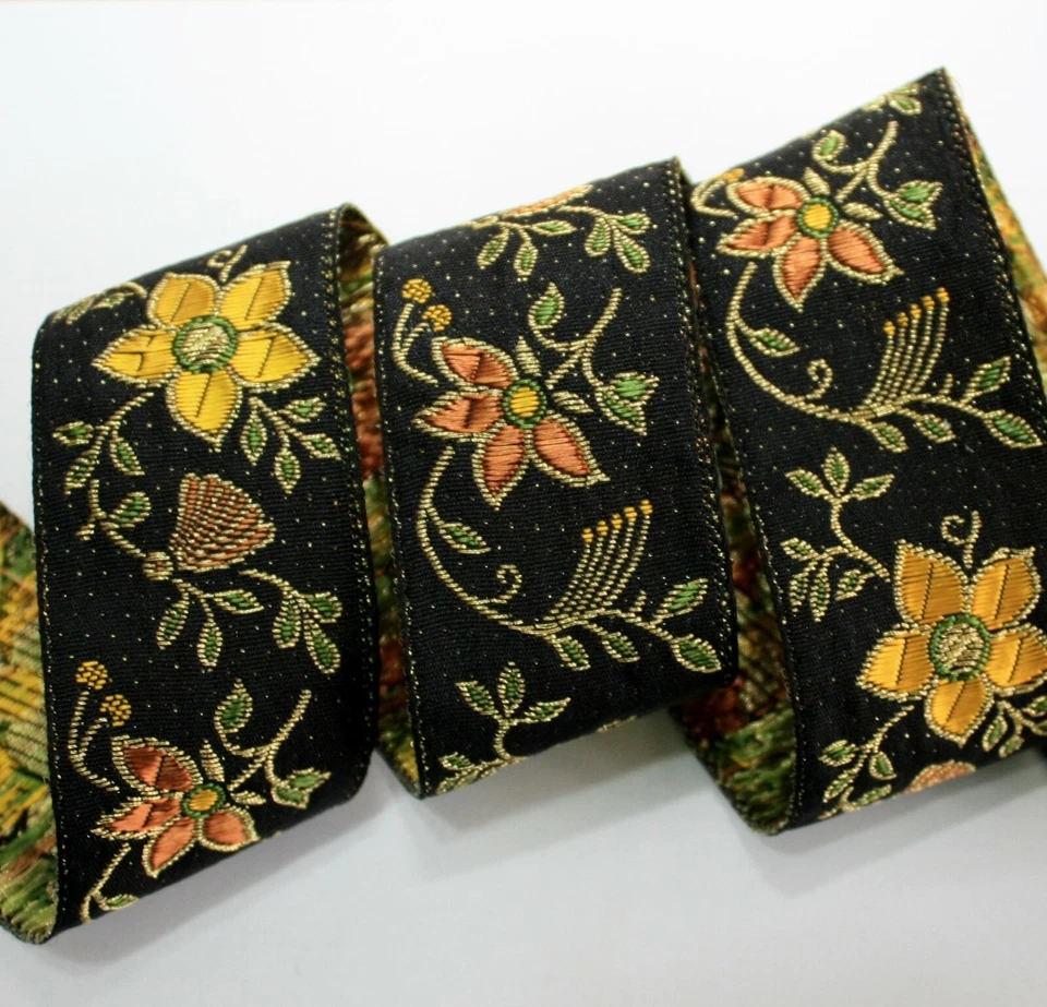 JASDEE Vintage Border Trim Ribbon 2" Width Zari Embroidery Work Style R1012/2 - Image 1 of 1