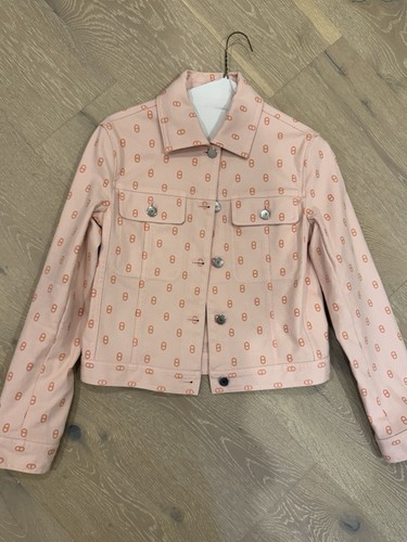 HERMÈS Hermes GIACCA DENIM CHAINE D'ANCRE 36 usata rosa