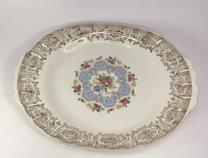 VTG LIMOGES LYRIC 1KS 384 WARRANTED 22K GOLD TRIM OVAL SERVING PLATTER 11” W - Picture 1 of 16