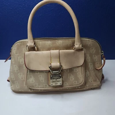 Bolso de mano Dooney and Bourke Signature DB 1975 crema claro/marrón Foto 1 de 4