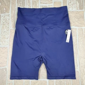 NEW W/ TAGS PINK FLIP IT SEAMLESS FOLDOVER BIKE SHORTS, LARGE - Picture 1 of 5