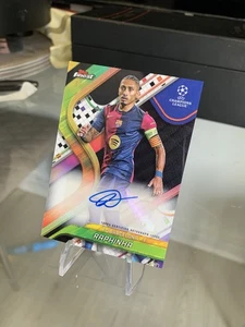 2024-25 Topps Finest UEFA UCC Raphinha /10 Black Auto Barcelona Brazil mint new - Picture 1 of 3