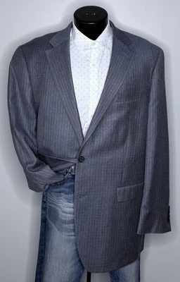 Ralph Lauren Silk Wool Blue Gray Plaid Blazer Sport Coat Suit Jacket Mens 44L - Image 1 of 4