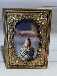 Rachel Zoe Antique Gold Finish Photo Picture Frame 4x6” Ornate Baroque Style - Picture 1 of 5