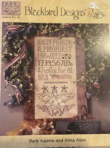 Blackbird Designs Cross Stitch Pattern Justice For all  Fabric Thread New 2002 - Picture 1 of 3