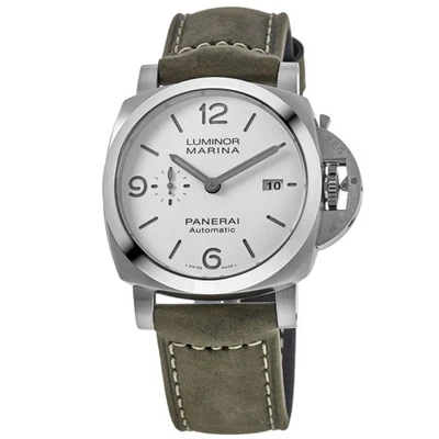 New Panerai Luminor Marina Automatic Acciaio White Dial Men's Watch PAM01314 - Image 1 of 4