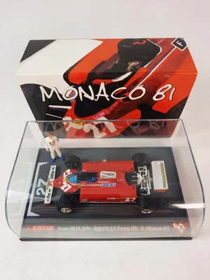 Brumm Ferrari 126 CK #27 Gilles Villeneuve winner Monaco 1981 25 ans 1/43 S07/26 - Immagine 1 di 4