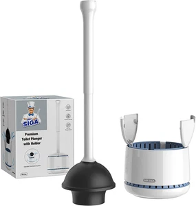 Émbolo de inodoro con soporte, émbolo de inodoro de alta resistencia, combo de soporte para baño - Imagen 1 de 12