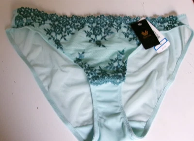 1 Wacoal Embrace Lace Bikini Size X-Large Light Blue (996) Style 64391 - Image 1 of 2