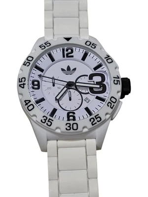 Adidas Newburgh Chronograph White Silicone Watch ADH2860 Men Women - Image 1 of 4
