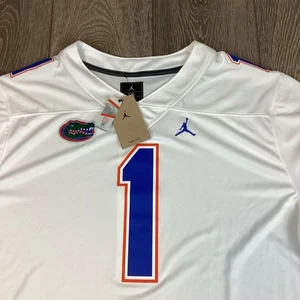 Nike Jordan Dri-FIT Florida Gators Football Jersey White #1 Men’s Size XXL NWT - Picture 1 of 7