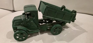 Camión de volteo antiguo de juguete de 8" verde granja piezas de mudanza de hierro fundido - Imagen 1 de 19