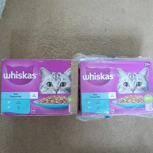 Whiskas 11+ Senior Wet Cat Food Fish Favourites in Jelly 12x85g x2 - Picture 1 of 3