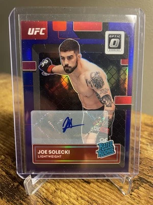 2023 Panini Donruss Optic UFC - Rated Rookie Joe Solecki #117 Purple Prizm - Image 1 of 2