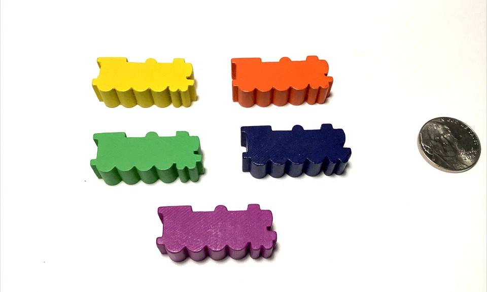 Juego de mesa de madera Train Meeple (5) Carcassonne Foto 1 de 4