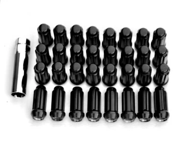 BLACK SPLINE 8 LUG NUT INSTALL KIT 32 (14x1.5mm) 2003-2023 FORD F250 F350 Trucks - Image 1 of 2