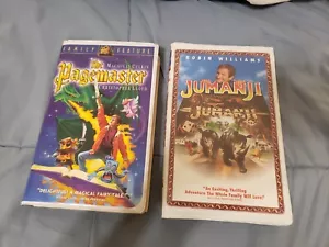 Vintage 90s - VHS Lot of 2 Children Family Movies  -The Pagemaster & Jumanji - Picture 1 of 4