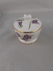 Hammersley Victorian Violets MINIATURE Trinket Dish Bone China British Vintage - Picture 1 of 8