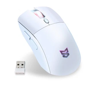 Silent Click Wireless Bluetooth 2.4G Dual Mode Gaming Mouse 1600 DPI 7 Keys RGB - Picture 1 of 7