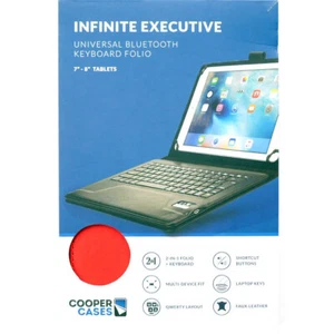 Tablet Hülle mit Bluetooth-Tastatur 7"-8" Rot - Bild 1 von 6