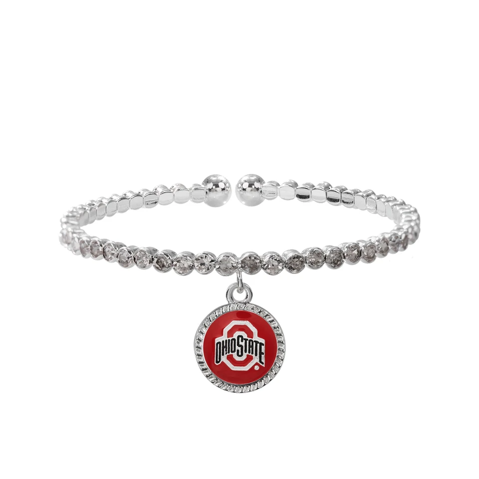 New Ohio State Buckeyes Women's Breeze Dangle Cuff Bracelet, NCAA - Image 1 of 1