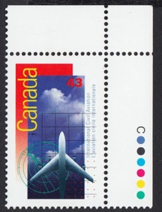 AVIATION JET AIRCRAFT * Canada 1994 #1528 MNH UR STAMP W/COLOR ID - Bild 1 von 1
