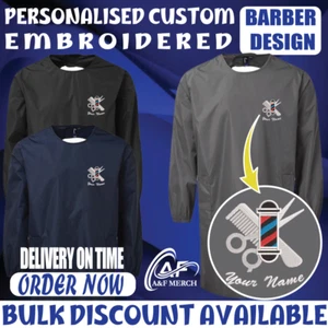 Personalised Custom Embroidered Your Text All-purpose Waterproof Gown Cutting - Picture 1 of 9