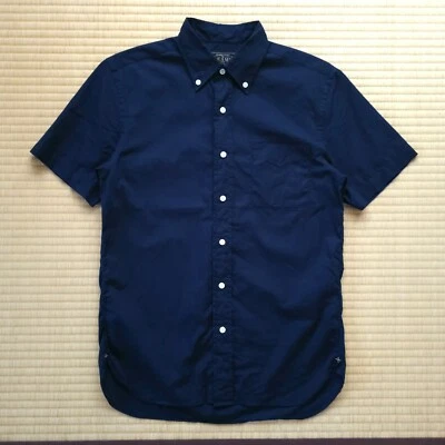 LNWOT BEAMS Plus Made in Japan Lightweight S/S Button-Down Shirt Navy Size XS - Image 1 of 4